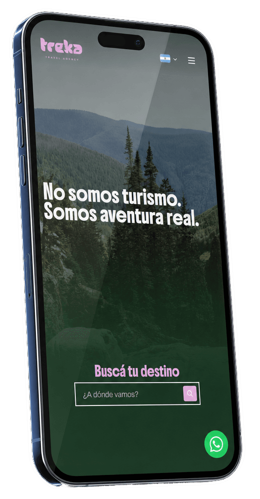 Sitio web responsive desarrollado por Zenda en un celular